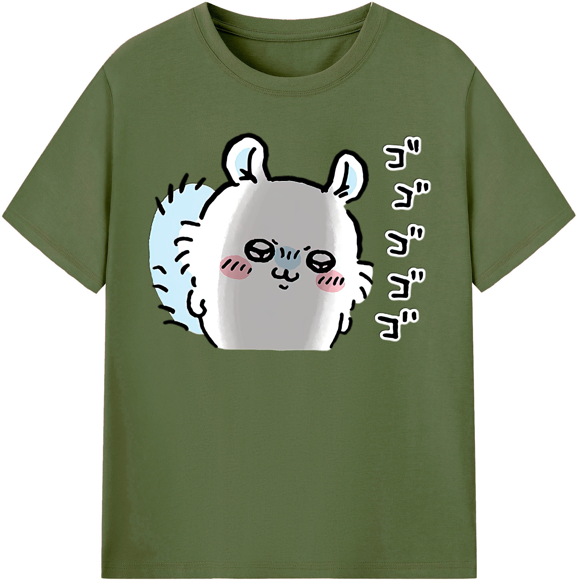 （画像用） ちいかわ モモンガ Chii-kawa Momonga 綿100％半袖Tシャツ（フロントプリント）